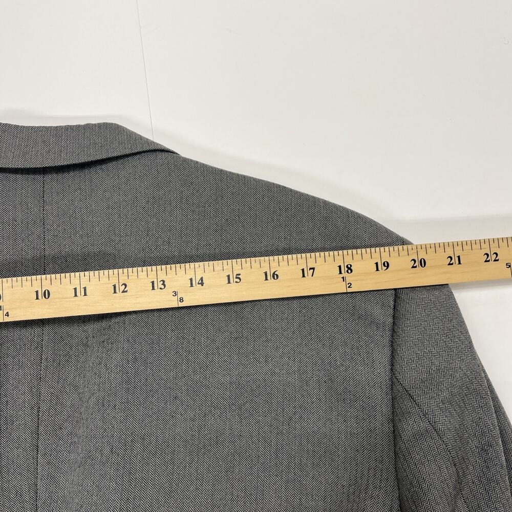 VTG Ralph Lauren Polo University Club Wool Herringbone Blazer Sz 42L USA Made - Picture 15 of 16